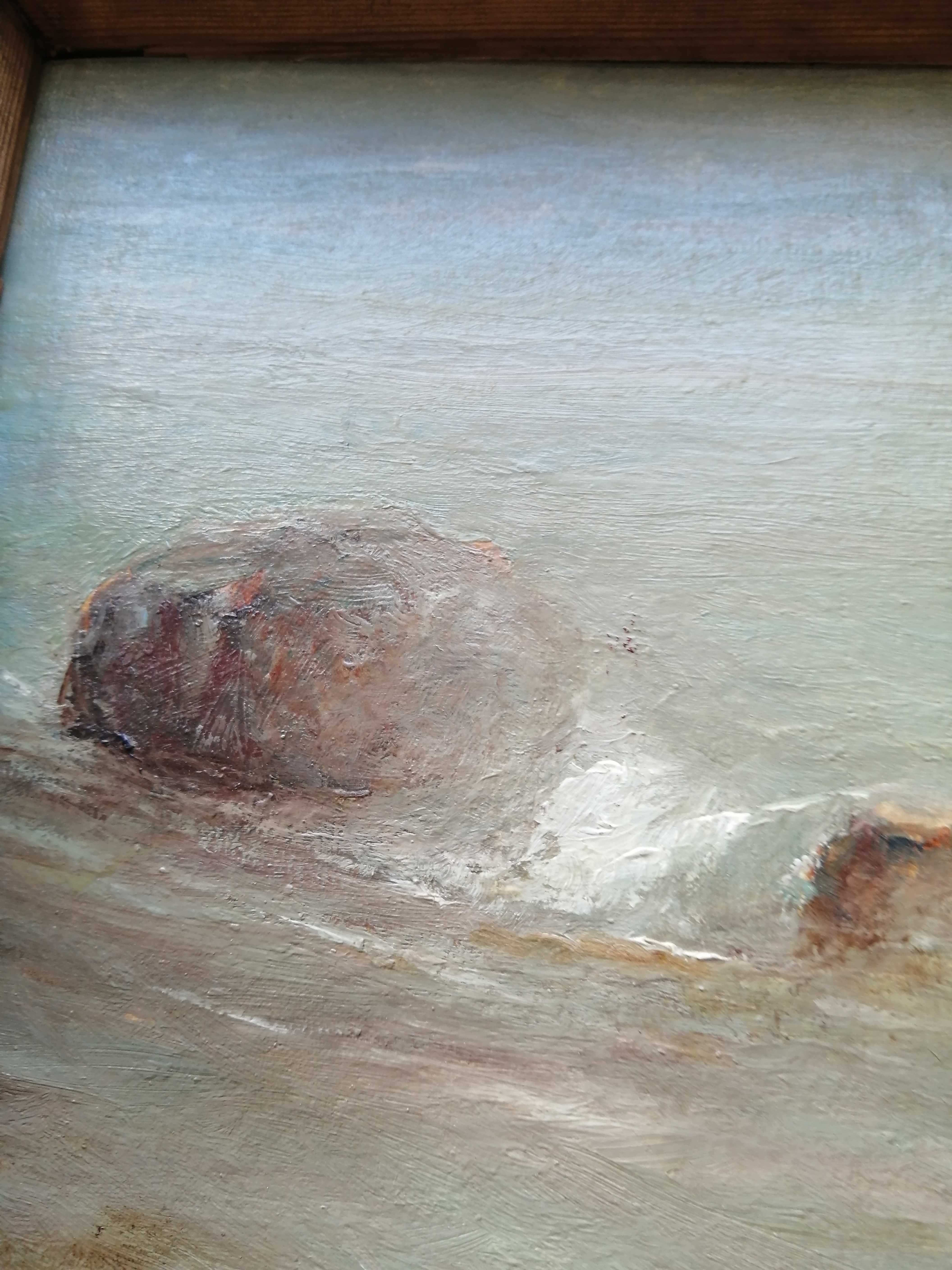 Картина маслом море, прибой 1986г