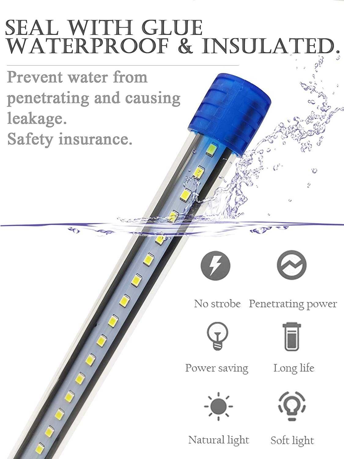 Lâmpada LED aquário , 30 cm 1.5W nova