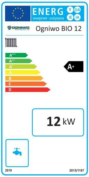 Piec stalowy na brykiet i drewno Ogniwo Bio 12 kW