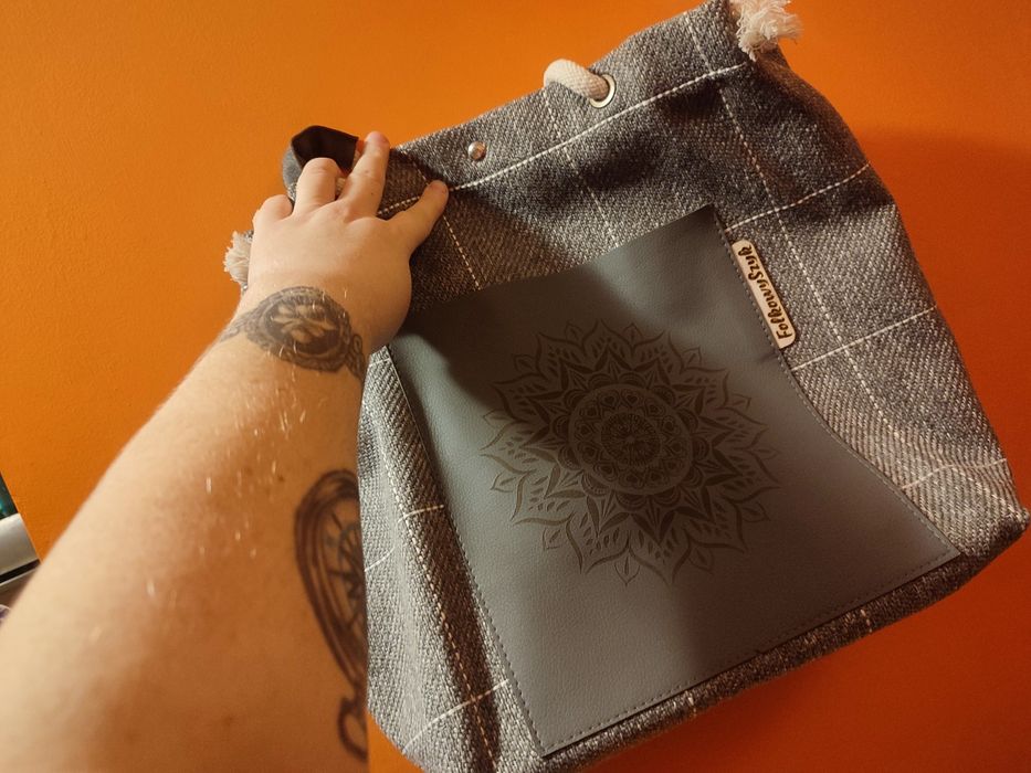 Bawełniana torba na ramię "Folkowy szyk"