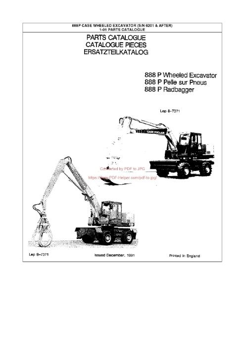 Katalog części Case 888P