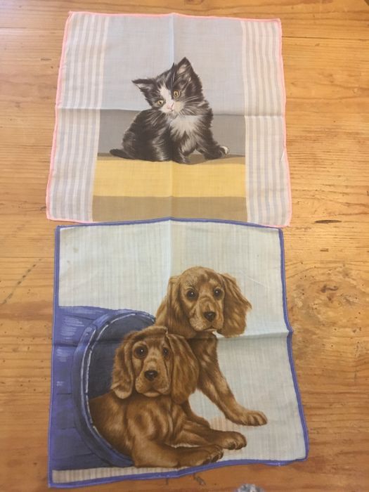 2 pequenos lenços de bolso de criança