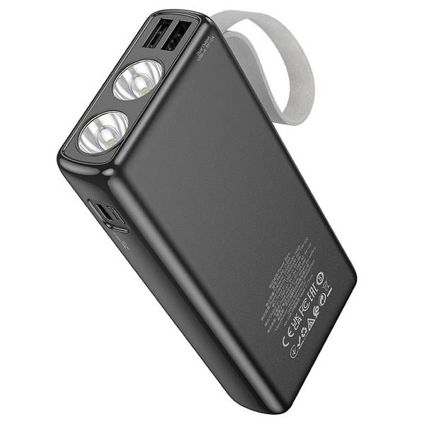 Павербанк PowerBank з ліхтарем та ремінцем 20000mAh HOCO J129A