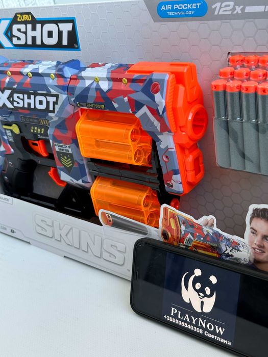 Швидкострільний бластер X-Shot Skins Dread / Детское оружие *