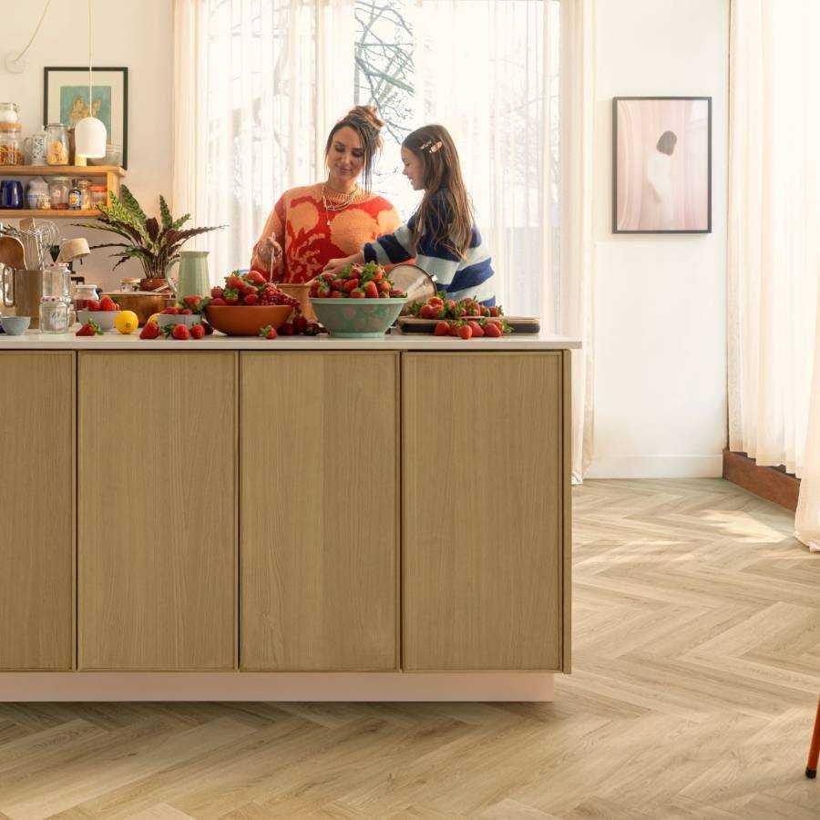 Panele winylowe LVT Quick Step Jodełka Botaniczny Beż HB AVHBU40362