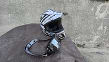 Kask na Crossa LS2 + gogle leoshi