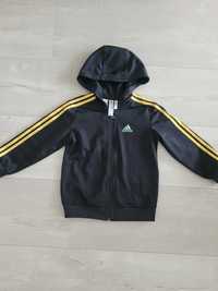 Adidas czarna bluza z kapturem na zamek 98