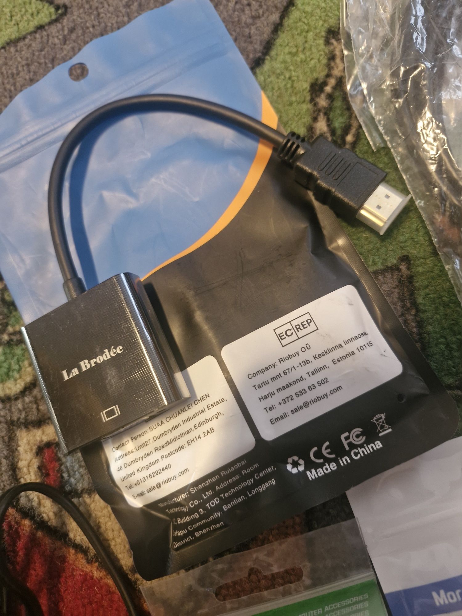 Zestaw kabli usb hdmi jack