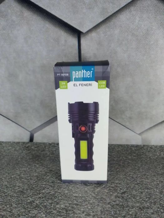Ліхтар ручний Panther PT- 8915B COB LED  300 Lumen фонарь