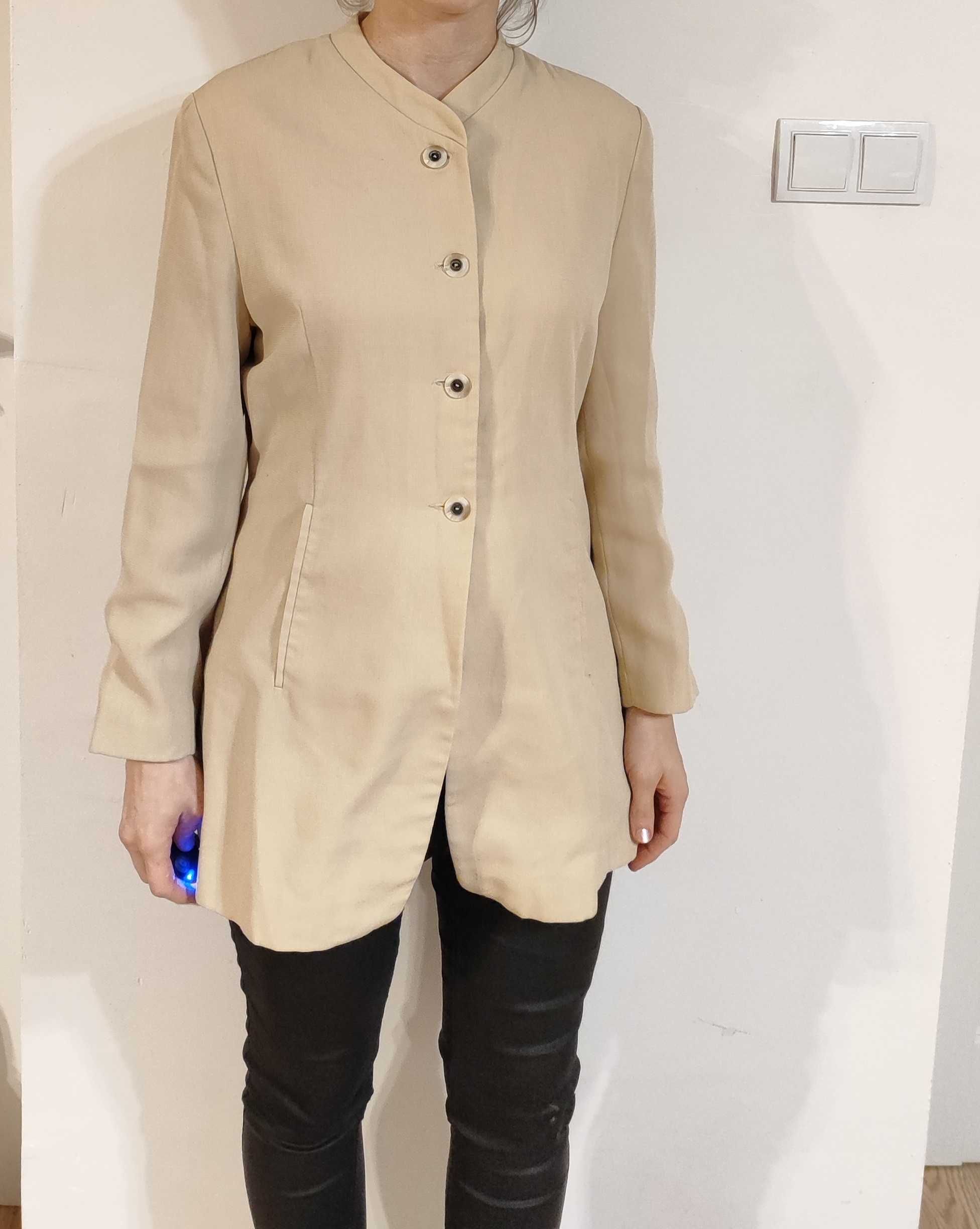 Żakiet beżowy marynarka damska basic vintage Woman Collection H&M 40/L