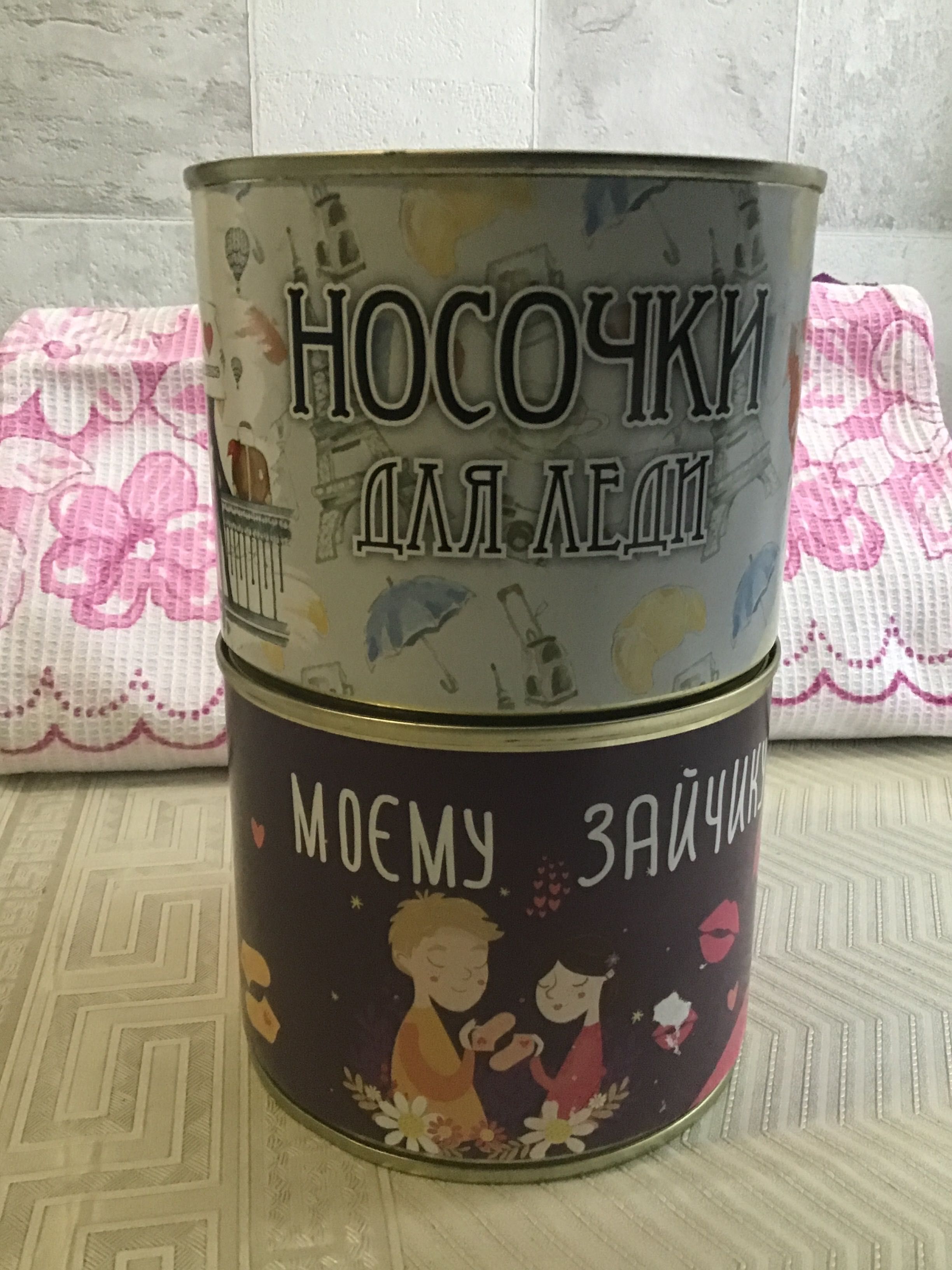 Носочки в баночке для клевой девчонки 2 пары