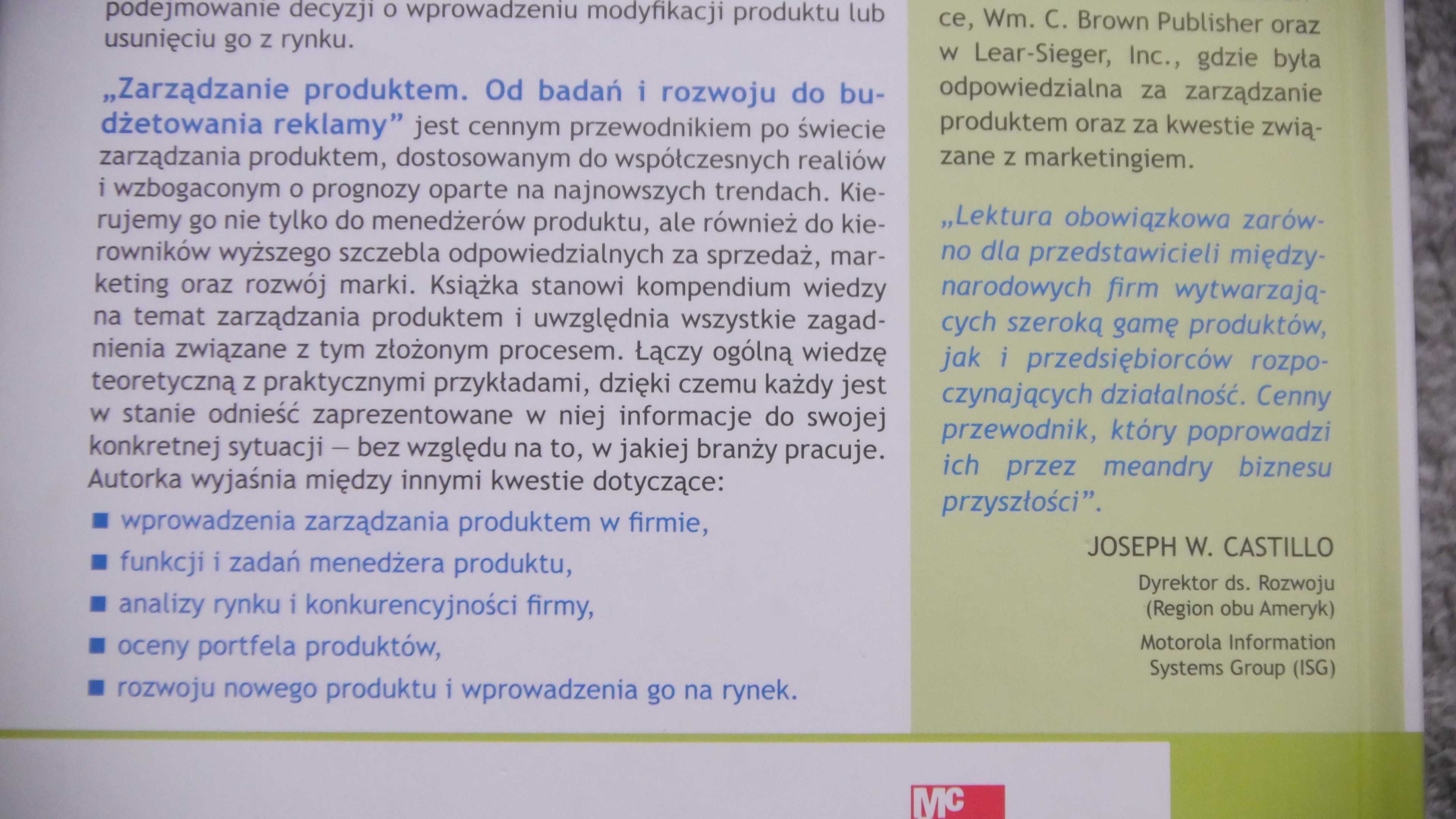 "Zarządzanie produktem" - Linda Gorchels