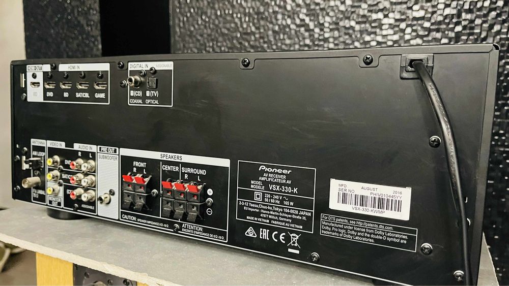Amplitruner kina domowego 5.1 Pioneer vsx-330 wzmacniacz hdmi