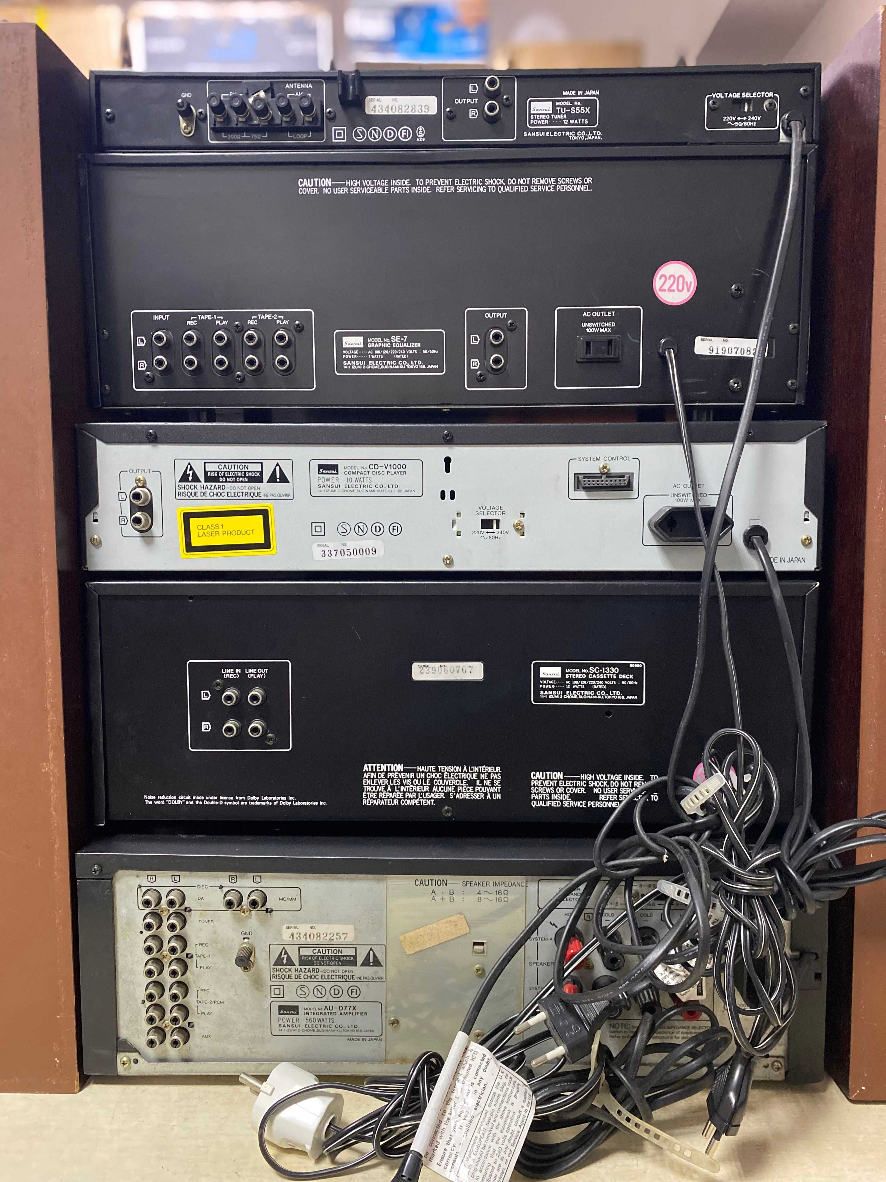wieża Sansui plus kolumny ES200 AUD77X SC1330 CDV1000 SE7 TUS55X