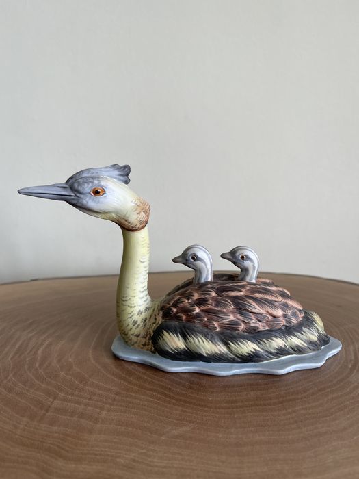 Figura Porcelana Ave Biscuit Mergulhão Lugal