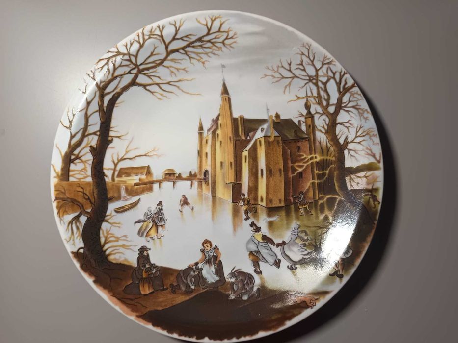 Prato Decorativo Chinês – Cena Invernal