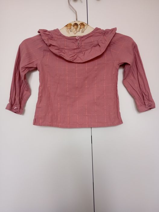 Elegancka, koszulowa bluzka dla dziewczynki, rozmiar 104 cm.