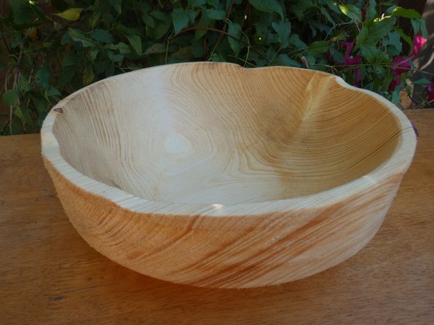 Miska misa drewniana świerk handmade wooden bowl boho rękodzieło etno