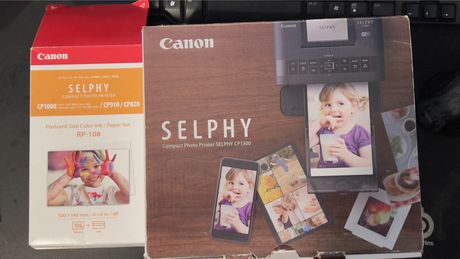 Canon selphy CP300 + bateria & recarga de fotos