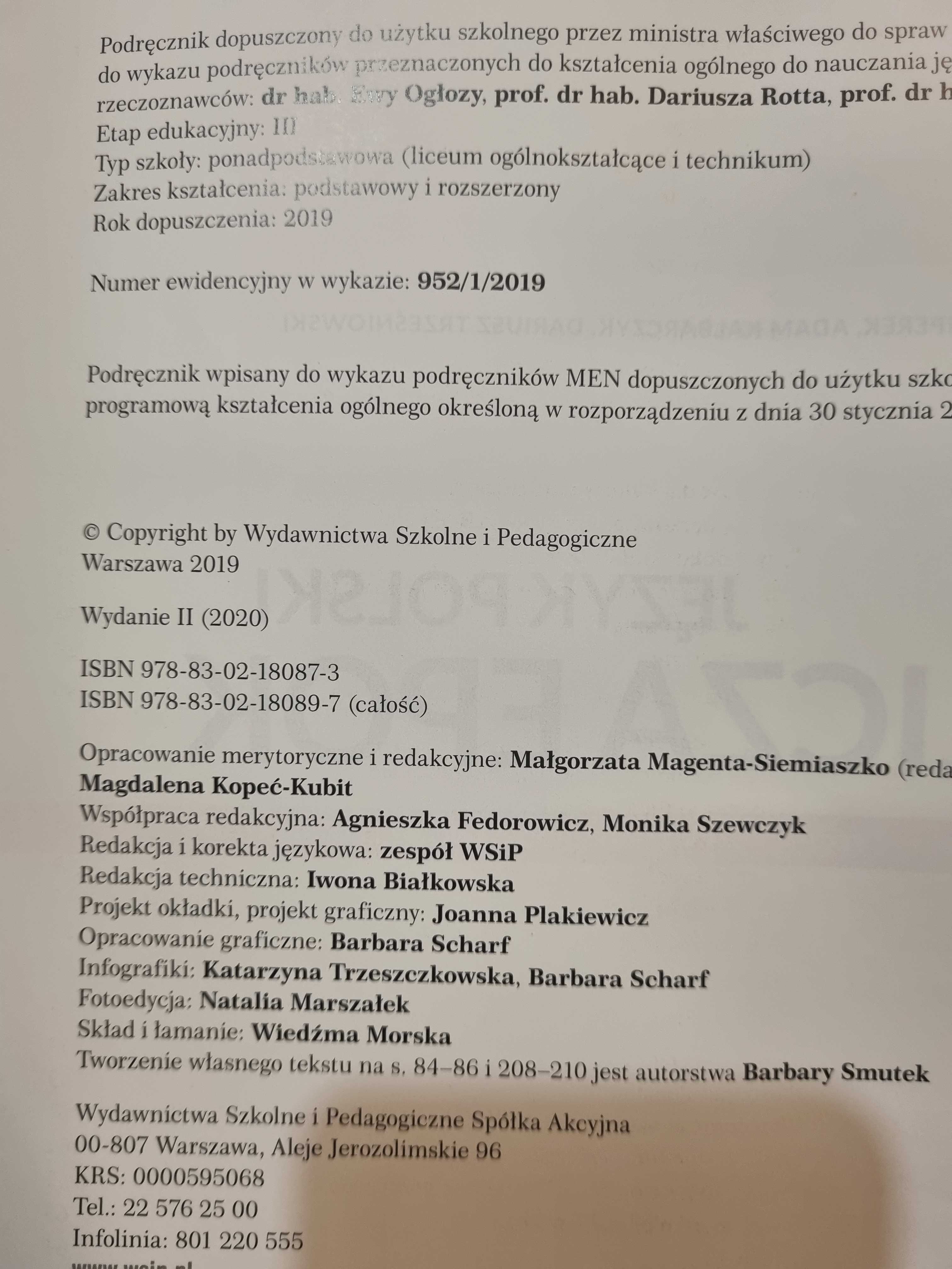 Podręcznik język polski OBLICZA EPOK 1.1 nowy