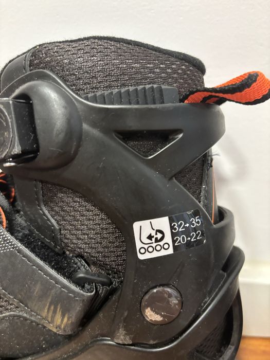 Patins preto e vermelho Oxelo criança