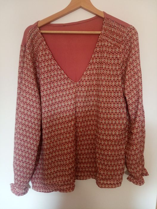 Camisola padrão rosa