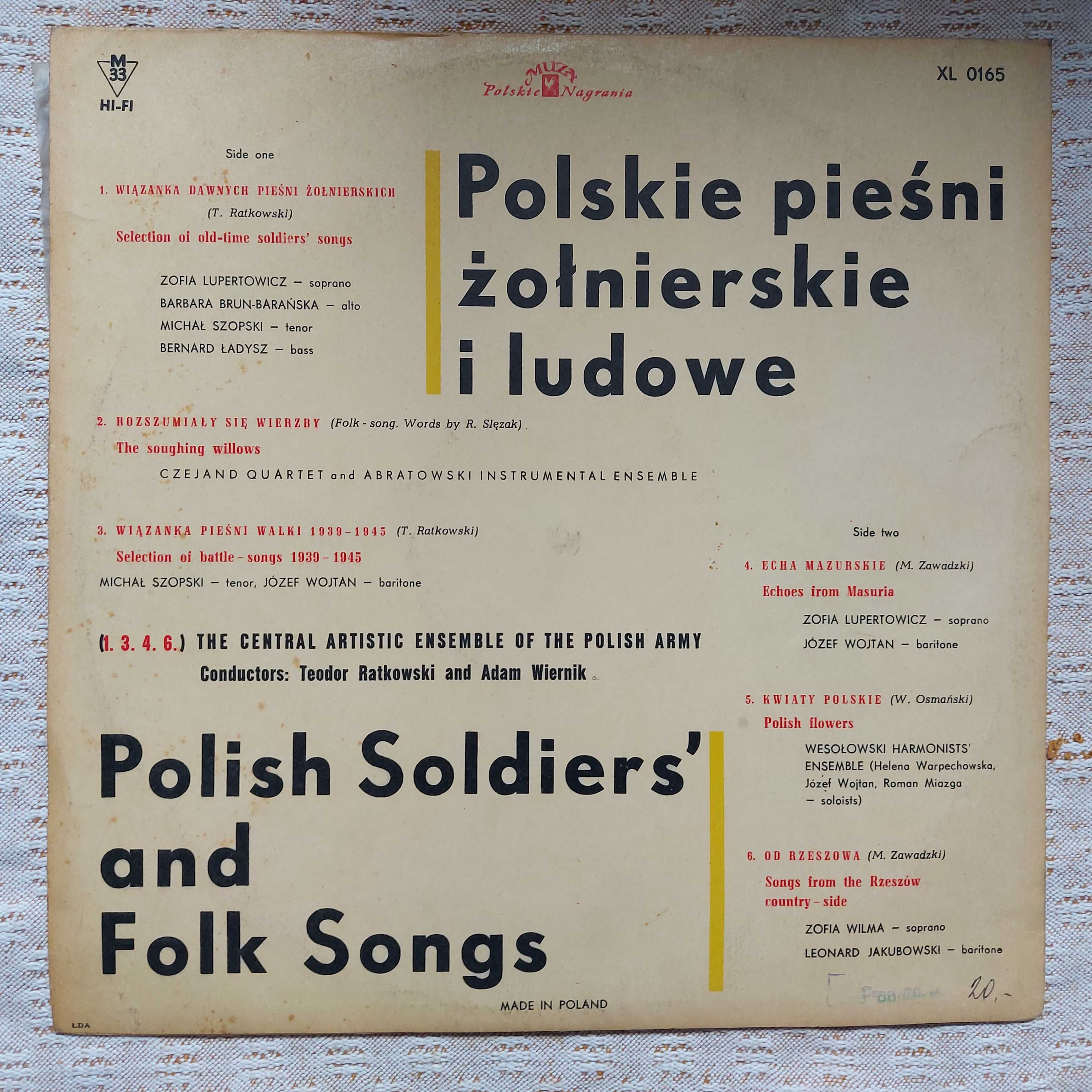 Składanka Polskie Pieśni Żołnierskie I Ludowe = Polish Soldiers' And