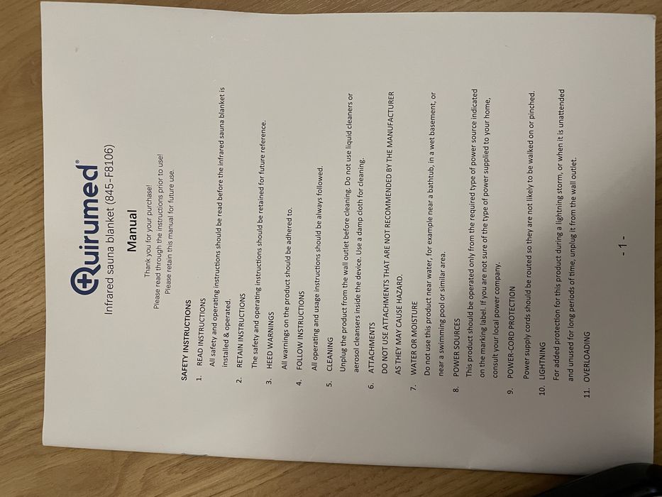 Sauna blanket (845-F8106)