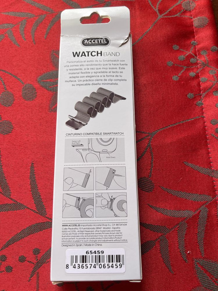 Braceletes Metálicas Smartwatch/Apple Watch - Preto