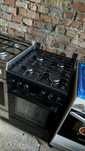 Продам чорну  газову плитку бу Gorenje +електрична духовка 50 см глиби