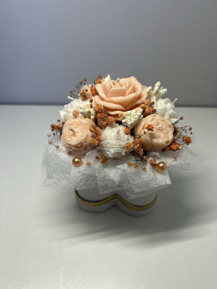 Flower box, Candle box S- serce- SoyaLove