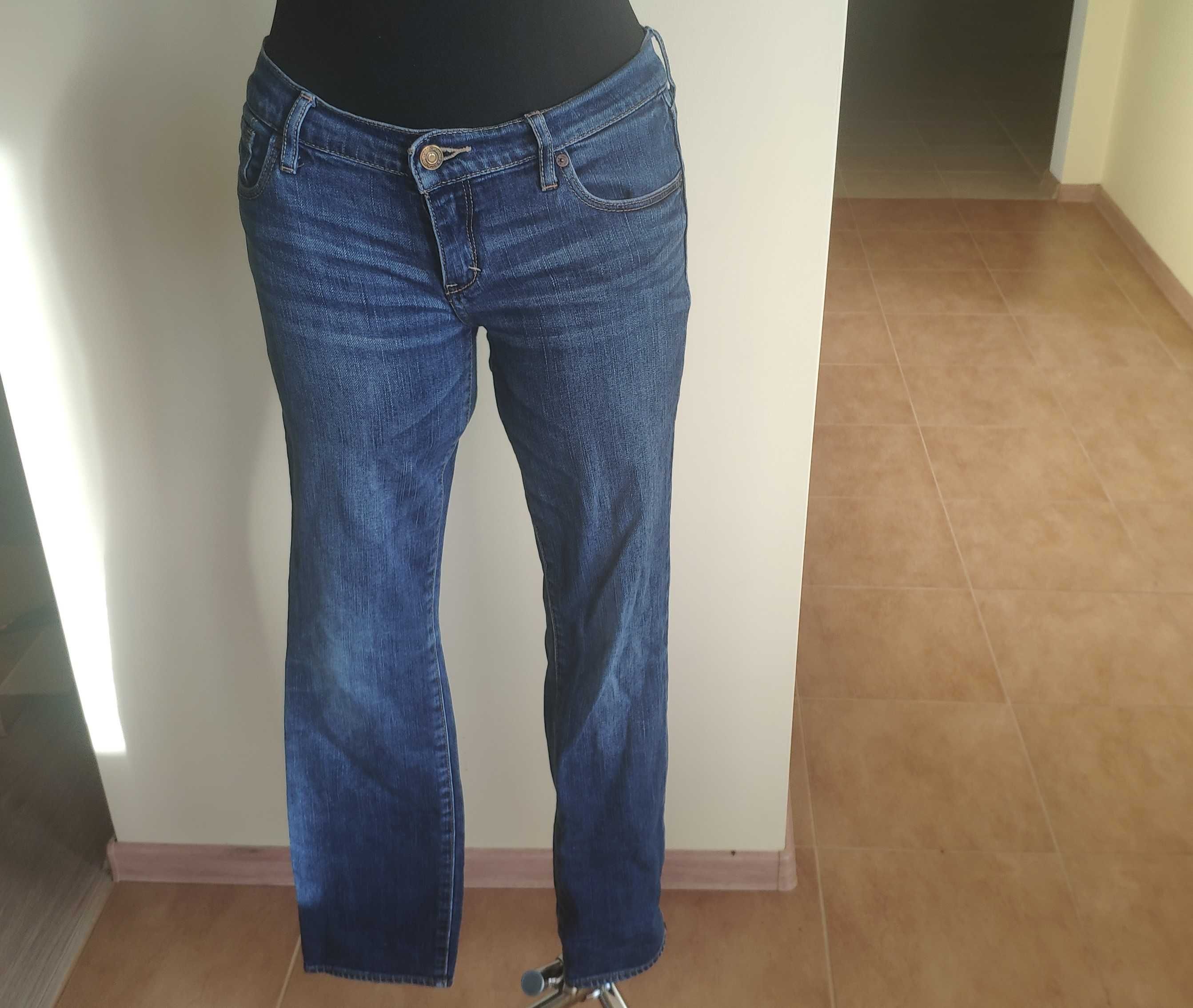 dżinsy jeansy rurki abercrombie & fitch W27 L31 rozmiar S M