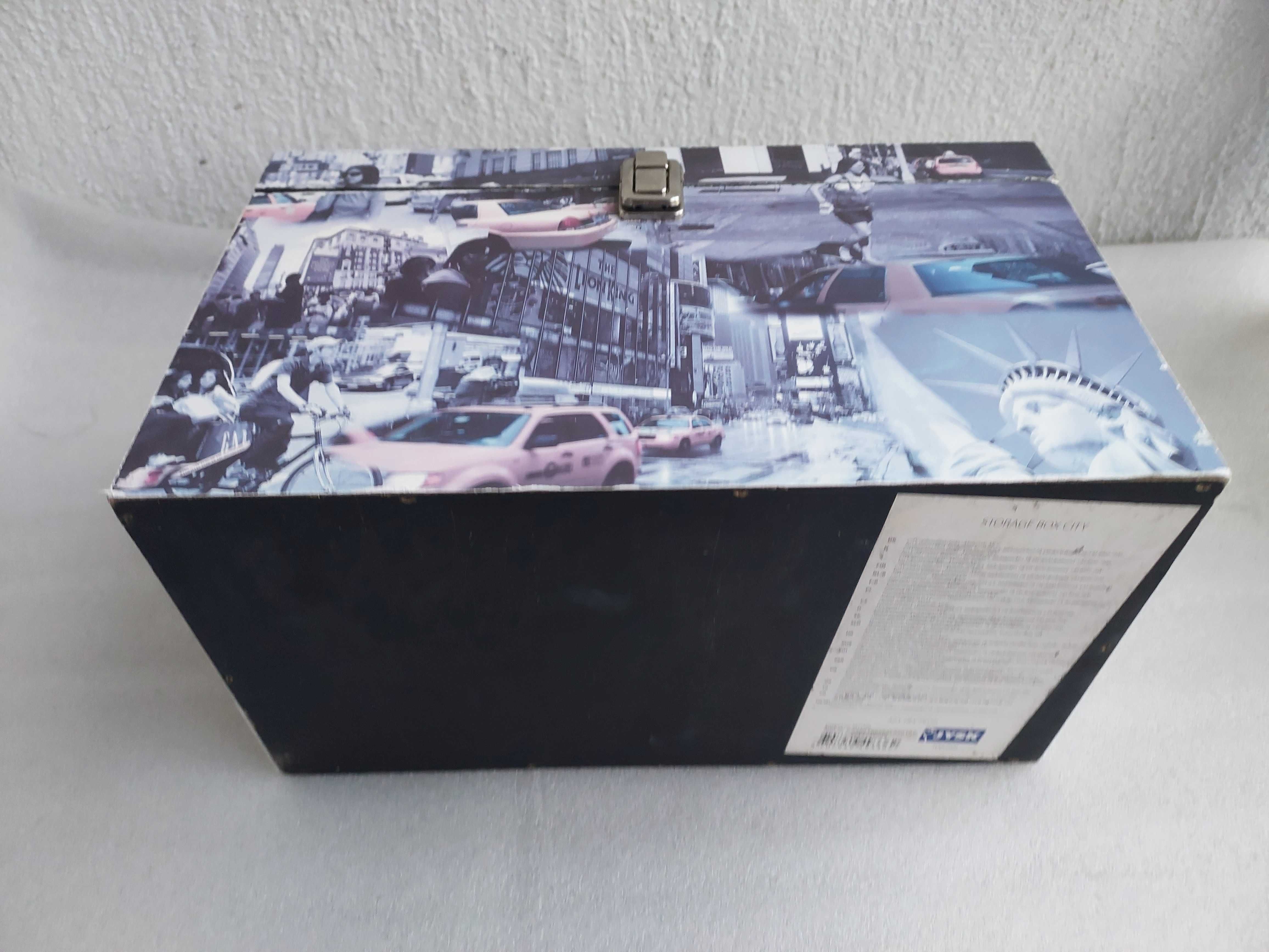 Pojemnik pudełko JYSK z pokrywą i rączką CITY 32x18x19 InPost
