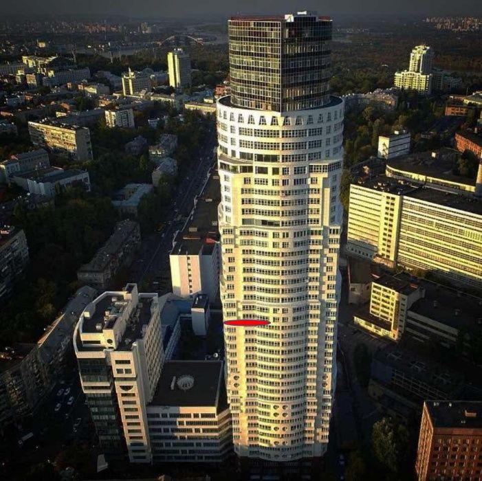 Оренда офісу 160м2, 21 пов, Кловський Узвіз 7, *Власник/