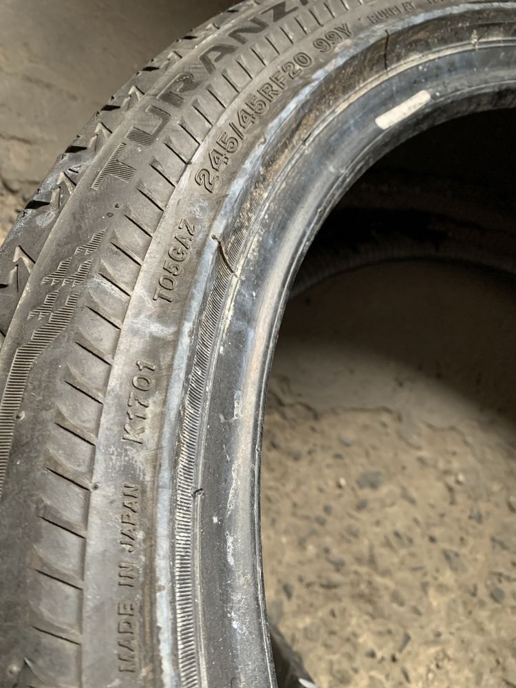 (4шт) 245/45R20 Bridgestone Turanza T005 RunFlat літні шини