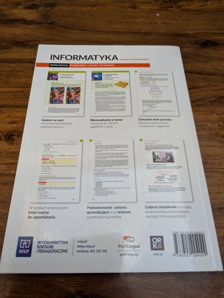 Informatyka 1, Podręcznik do liceum i technikum, zakres podstawowy