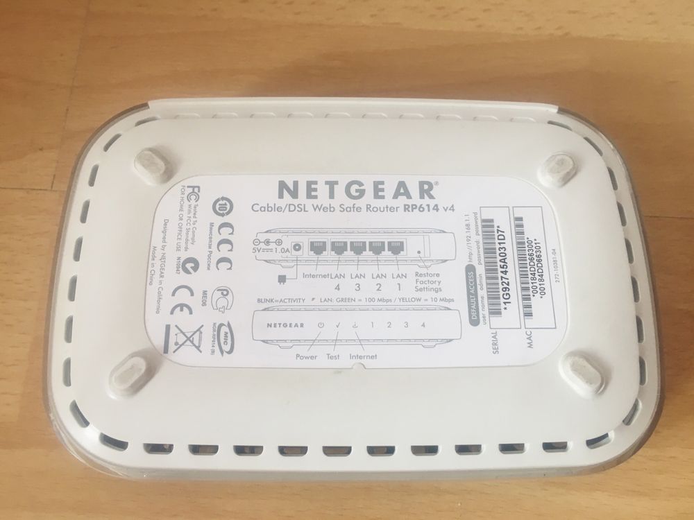 Netgear Router Web Safe RP614 v 4