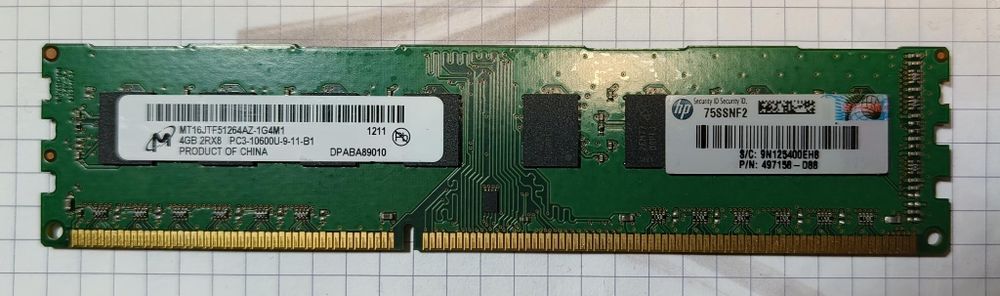 Pamięć RAM 4 GB DDR3‑1333 Micron MT16JTF51264AZ‑1G4M1