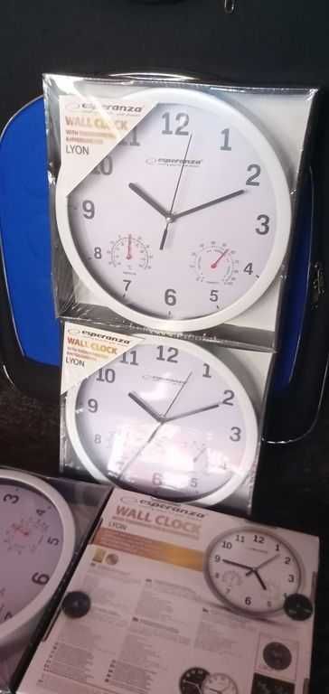 zegar Esperanza Lyon ścienny pokazuje temperaturę wilgotność 2 szt.