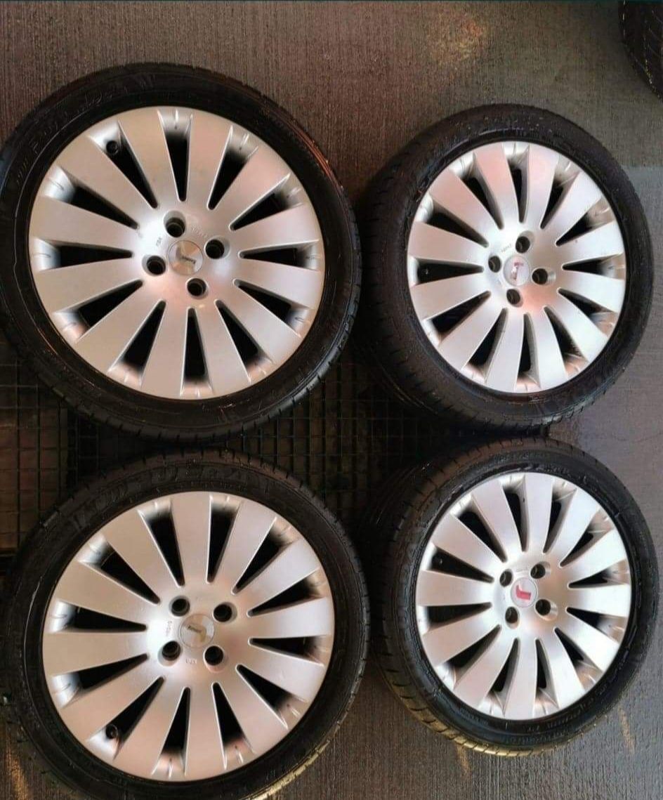 Alufelgi 17 4x100 ET45  7J Opony Lato 5mm Polerowane Na Połysk