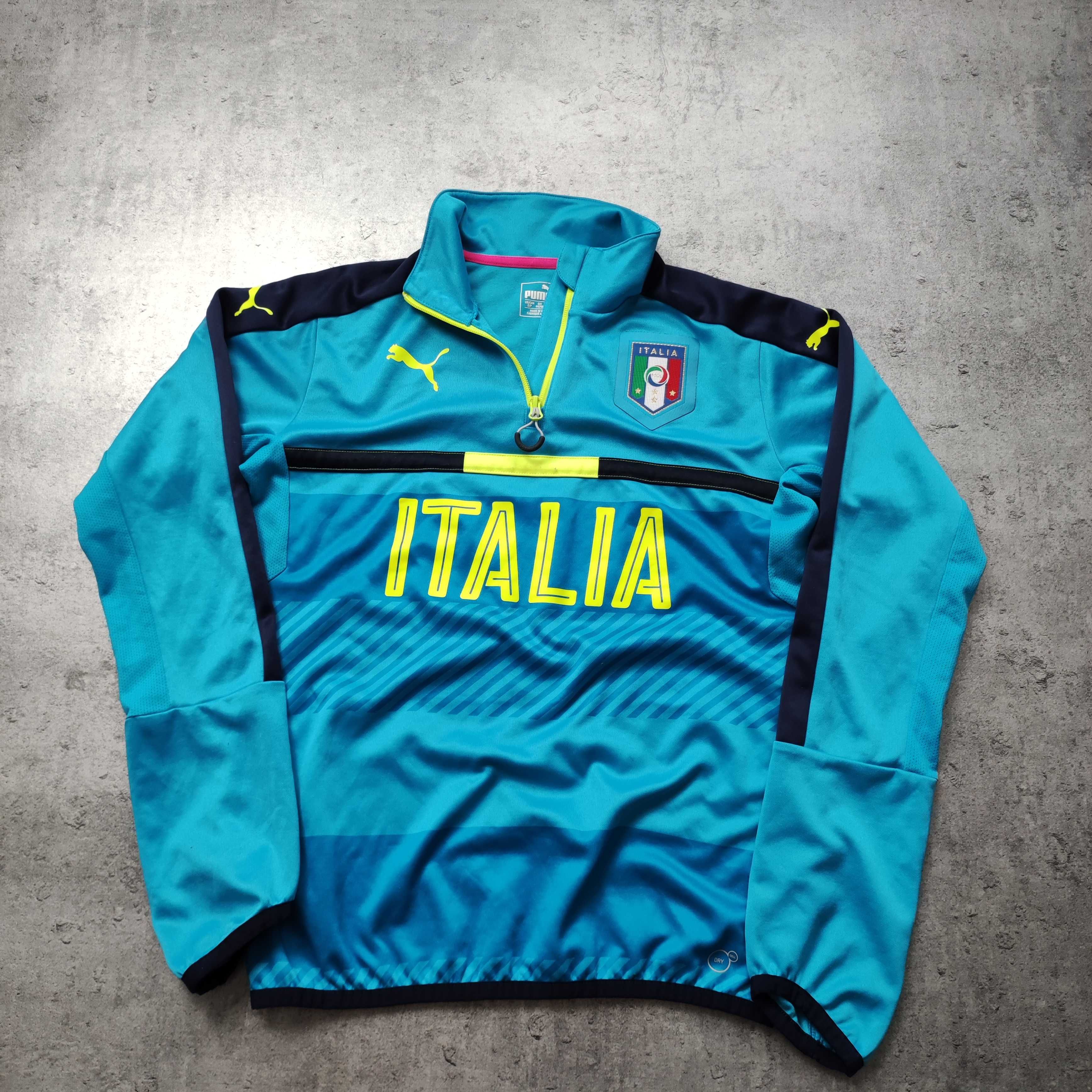 MĘSKA Bluza ITALIA Reprezentacja Włochy Puma Piłka Nożna Suwak Trening