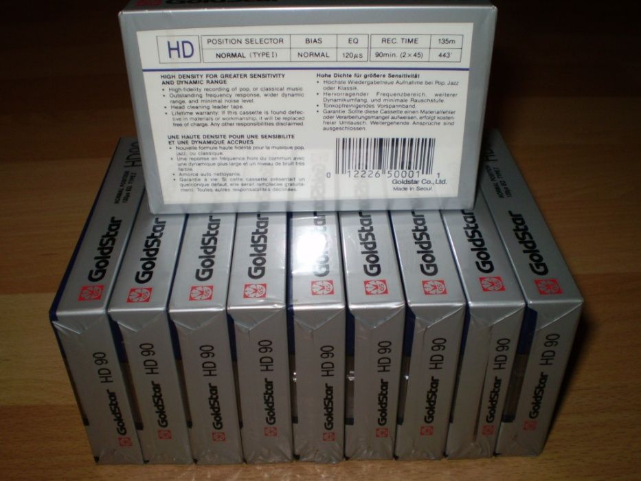 Для коллекционирования Кассеты / аудиокассеты GoldStar HD 90 (1986г)