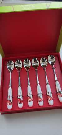 aynsley living meadow 6 tea spoons set  ложки нержавеющая сталь