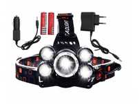 Latarka czołowa led zoom cree xm-l t6 5 x led cree