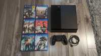 PLAYSTATION 4 500GB SSD Pad + 6 gier PS4