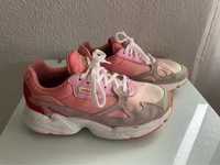 Sapatos Ténis Sapatilhas Adidas Falcon W Rosa Degrade Bege Laranja