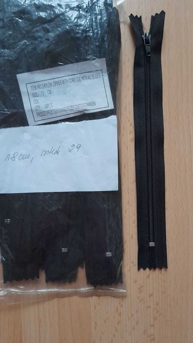 Zamki nierozdzielcze POLIMEX (roz 10, 12, 14,16,18 cm) kolory - ZESTAW