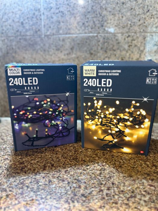 2x lampki na choinkę światełka zewnętrzne lampki świąteczne kolor/żół