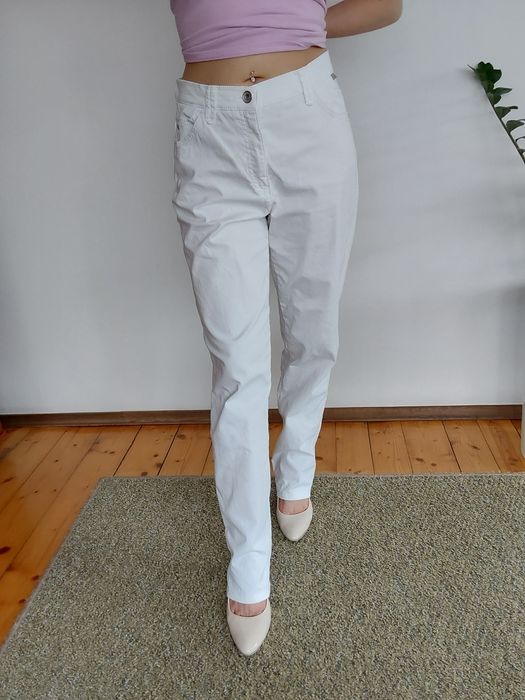 Nowy biale damskie spodnie Brax