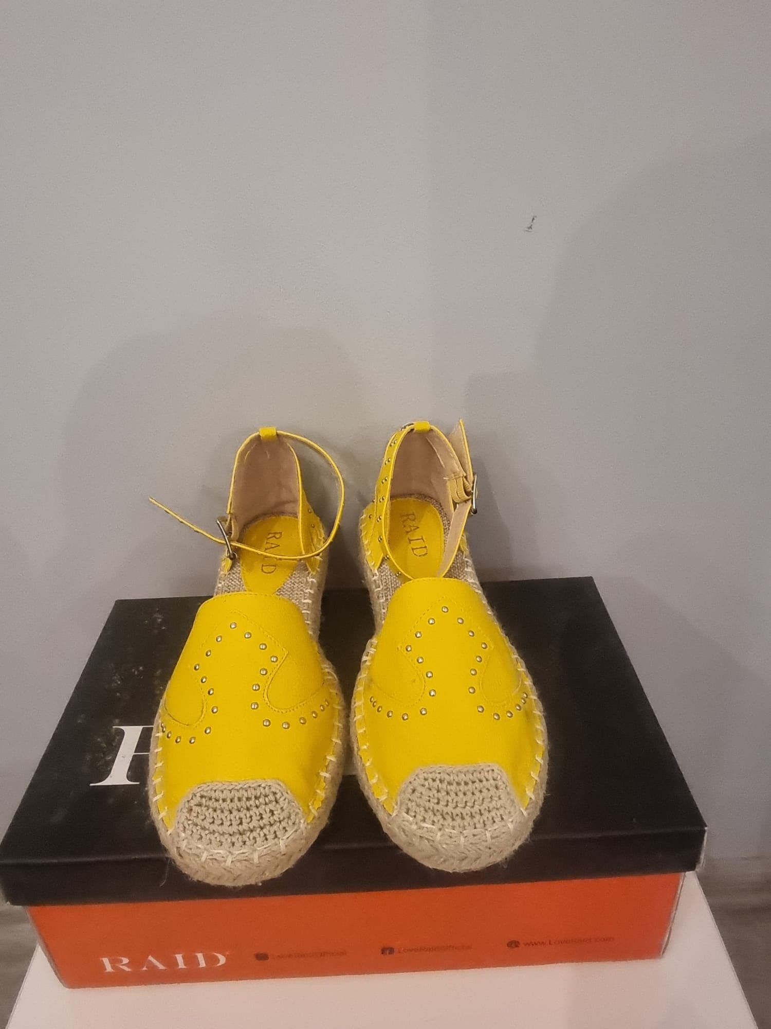 Żółte espadryle damskie Raid Shelby rozm.38